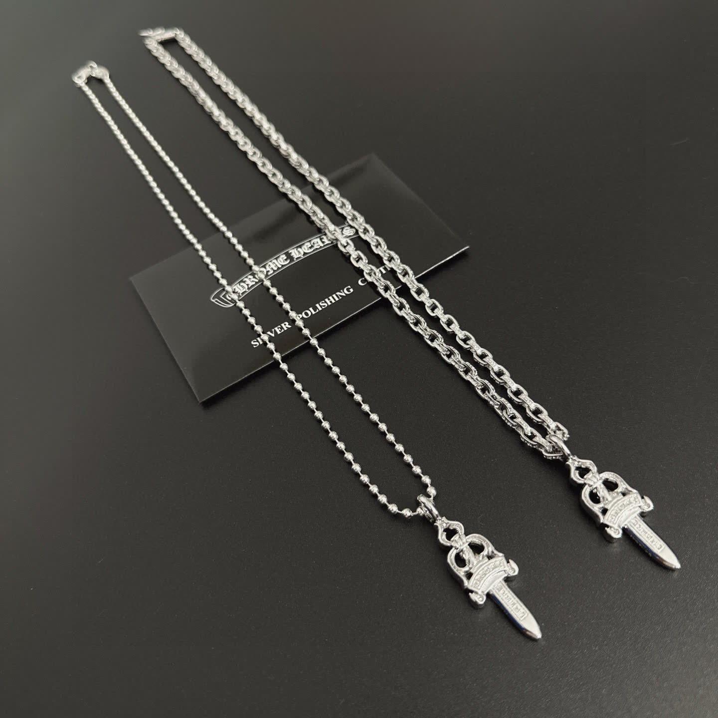 Chrome Hearts Silver Sword Pendant Necklace